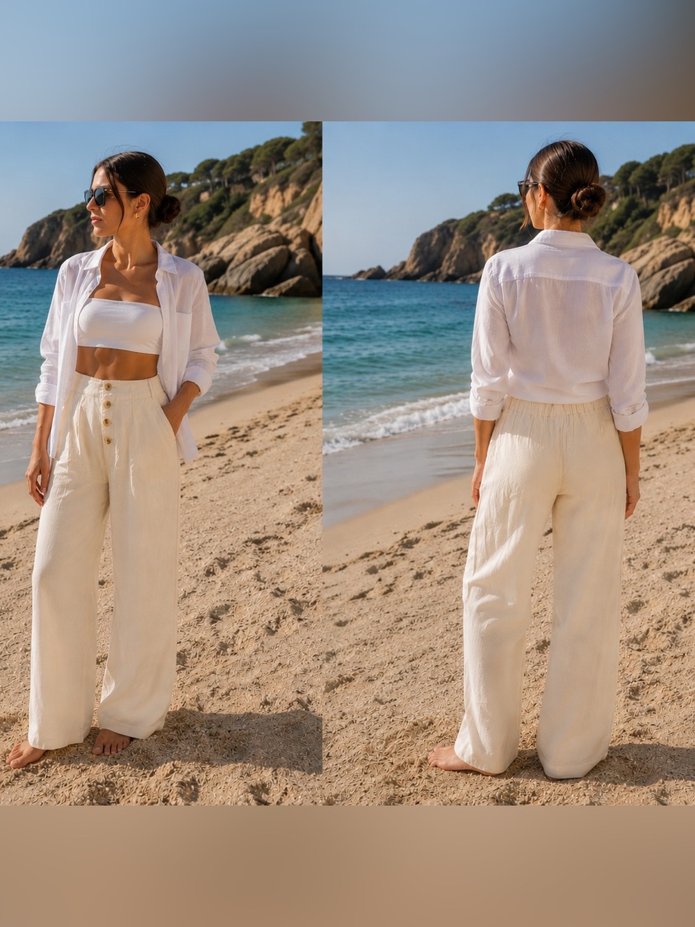 Rewash High-Waist Wide-Leg Pants